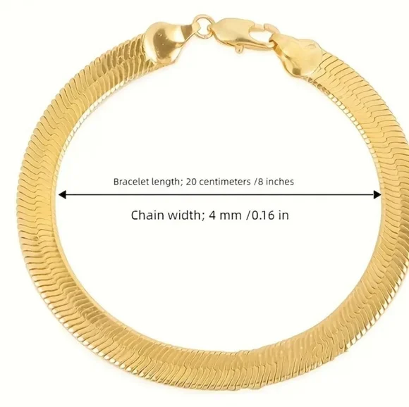 18K GOLD PLATED CHAIN BRACELET SET-CLEARENCE